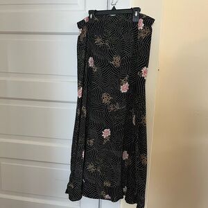 Vintage Floral Midi Skirt